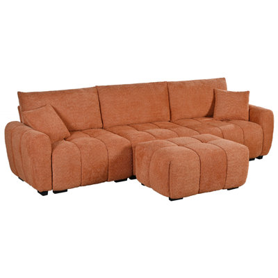 Modular Sectional Sofa, L Shape 4 Seat Sofa with Extra-large Seat