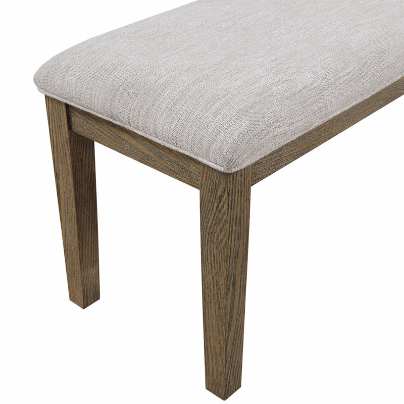 Stylish 6-Piece Dining Table Set With Bench Side Dining Chairs