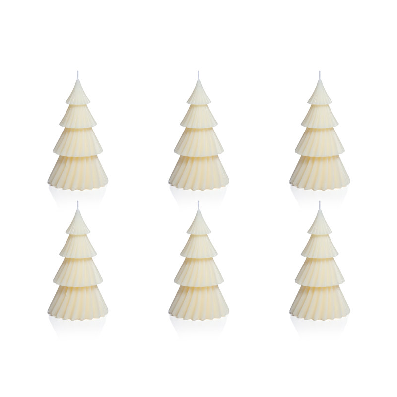 Ensemble de 6 bougies décoratives Twinkle Tree, Ivoire ivoire