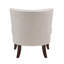 Chaise d'appoint, style moderne, capitonnage beige, capitonnage à boutons, pieds en bois massif, mobilier de salon classique-1282978592