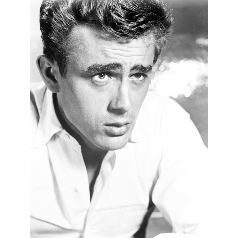 Gros plan sur James Dean - photographie non encadrée, H 10 po x l 8 po