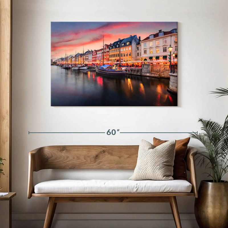 Ravi Nyhavn, canal de Copenhague, H 30 po x l 45 po