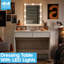 Harbour Housewares Wooden Dressing Table Set with LED Lights - White-115957016
