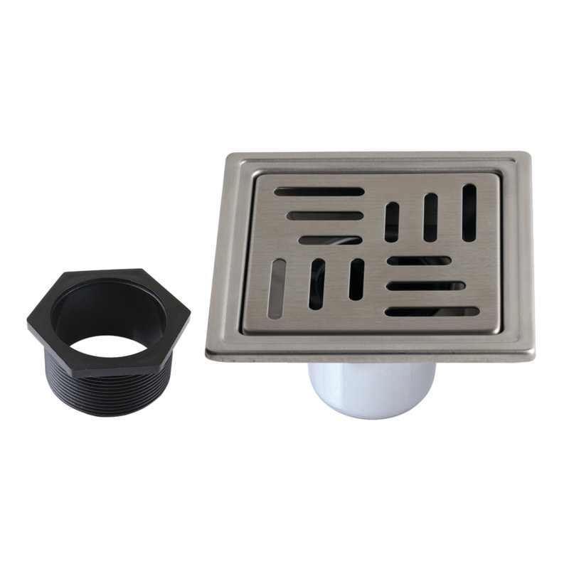 Kingston Brass Watercourse 4-Inch Square Shower Drain