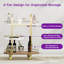 1 Half Moon 3-Tier Metal Drink Trolley, with Swivel Castors & Guard Rails-1803747134-1803747133