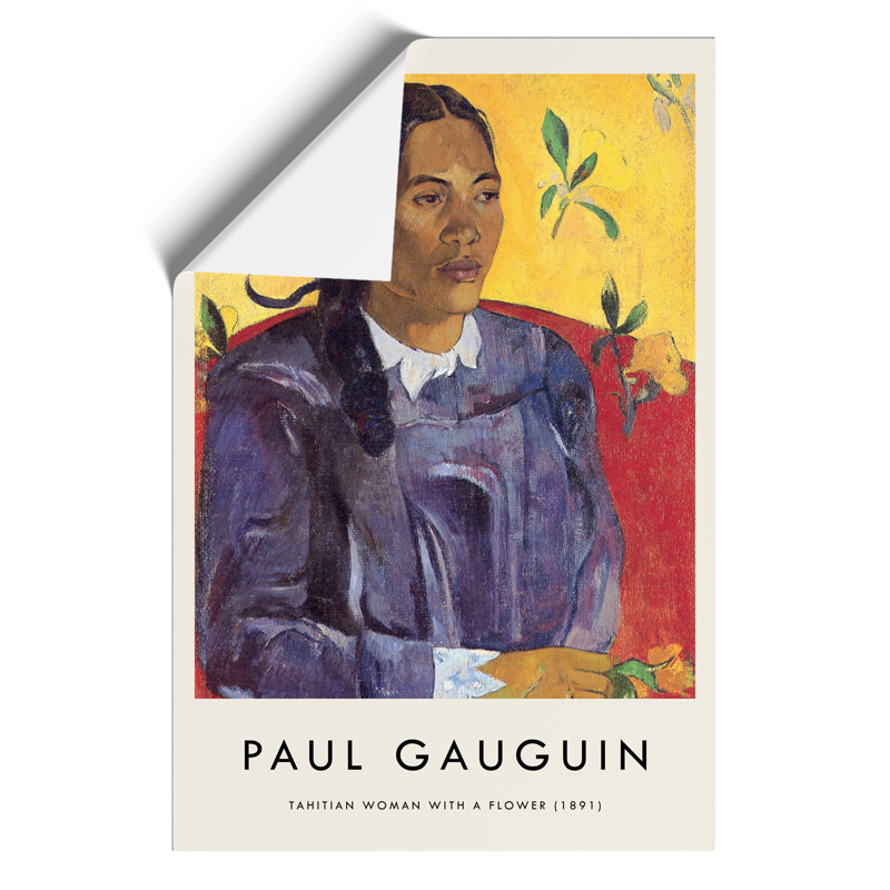 Seated Woman Print by Paul Gauguin - Frameless Print, 42cm H x 30cm W x 0.1cm D