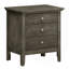 Table de chevet contemporaine contemporaine avec trois tiroirs spacieux pour un grand rangement, aucun assemblage requis-897373075