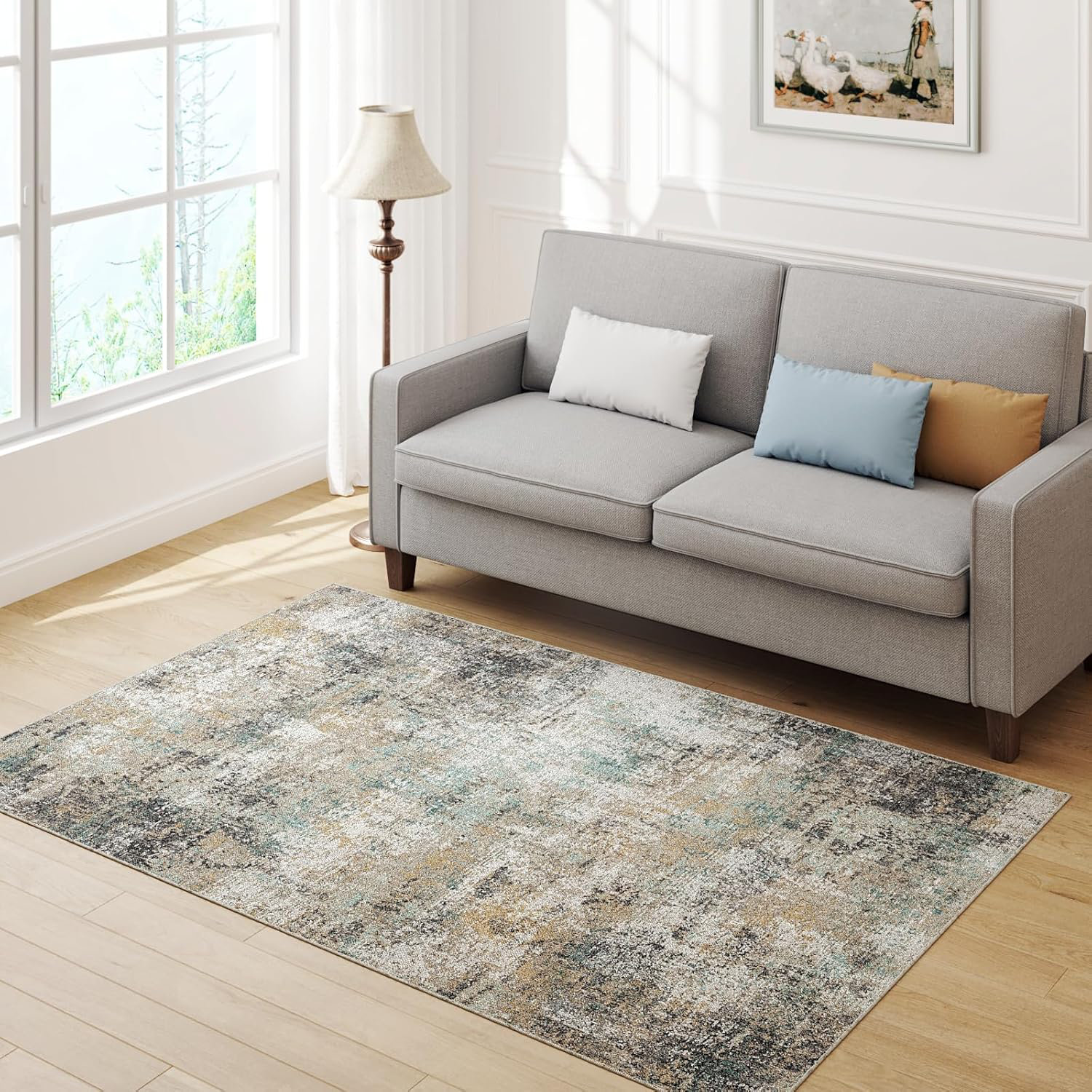 17 Stories Modern Abstract Small Area Rug 4×6 - Wayfair Canada