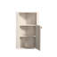 Armoire de rangement de coin salle de bain avec porte de grange en rotin et tablette réglable-786777003