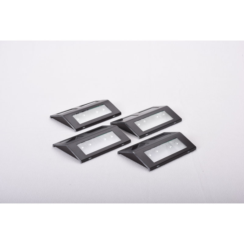 Bronze Solar Powered LED Outdoor Deck Floodlights, Set of 4
