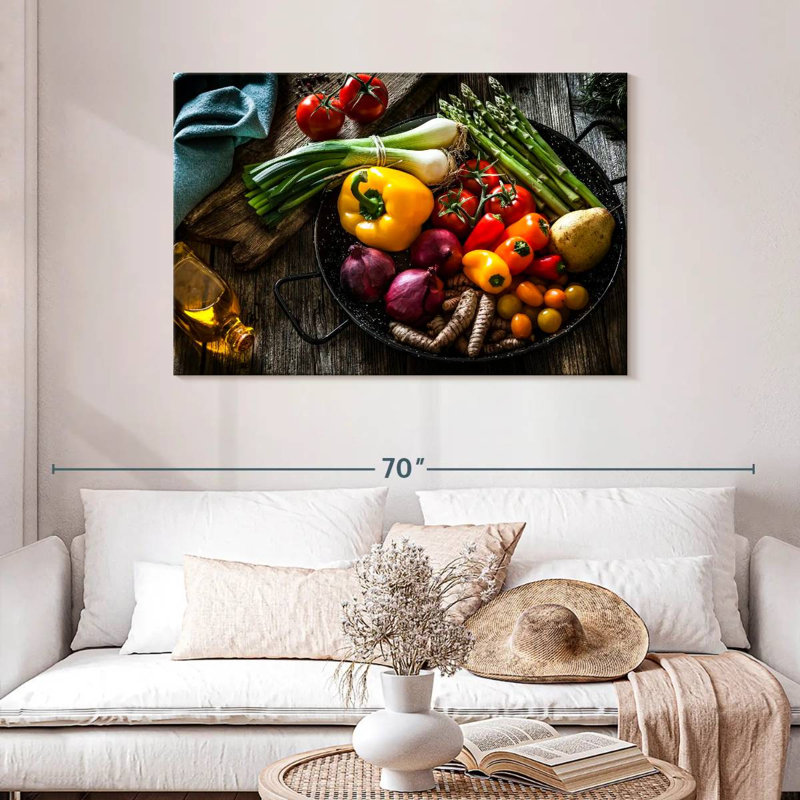 Yarlin Pan With Vegetables, 30" H x 45" W