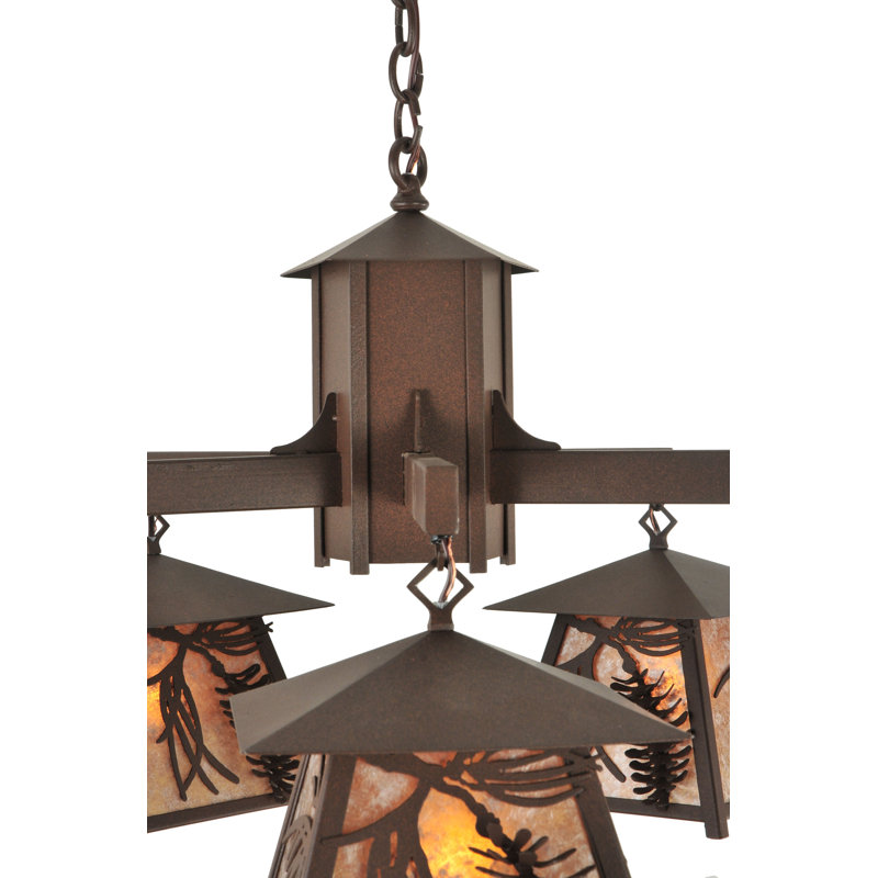Lustre géométrique à 5 lumières ombré Gattis