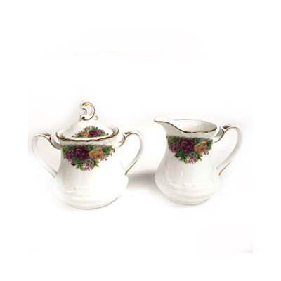 Ensemble pot à crème et sucre Country Roses