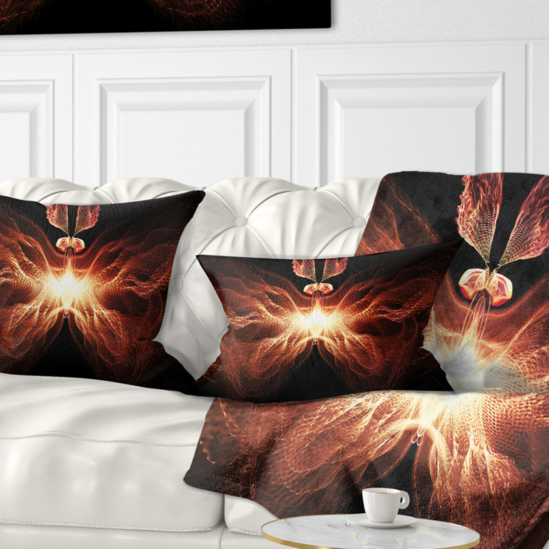  Coussin lombaire papillon abstrait