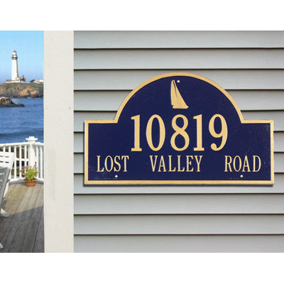 Nautical 2-Line Wall Address Plaque