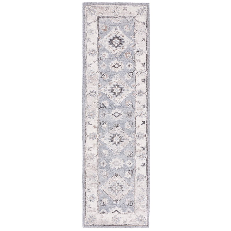 Routh Hand Tufted Wool And Cotton With Latex Oriental Rug, Runner 2'3" x 10'
