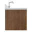 Ensemble de meuble-lavabo mural rectangulaire simple de 42 po avec comptoir à quartz blanc Carrara de 1,5 po Mulloy-1322017705-1322017719