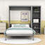 Lit escamotable en bois avec tablettes, conception pliable peu encombrante-1728178211-1728178214