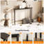 39.37in Black 1-Piece Melamine + Iron Hall Table With Power Strip-330656421