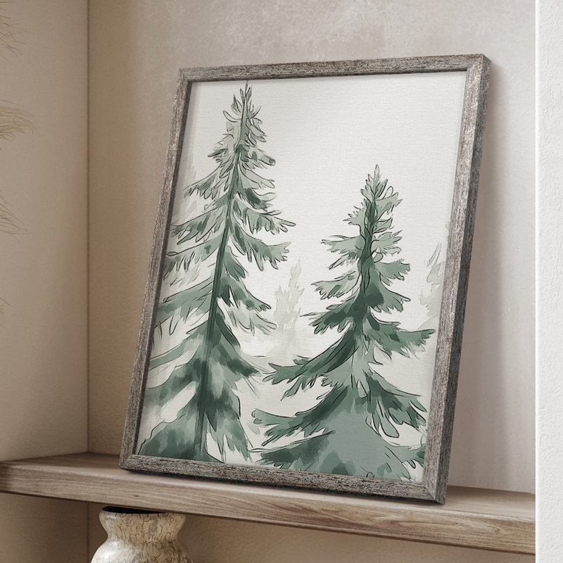 «Christmas Holiday Art XCIV», reproduction d'art encadrée - bois massif, H 11 po x l 9 po