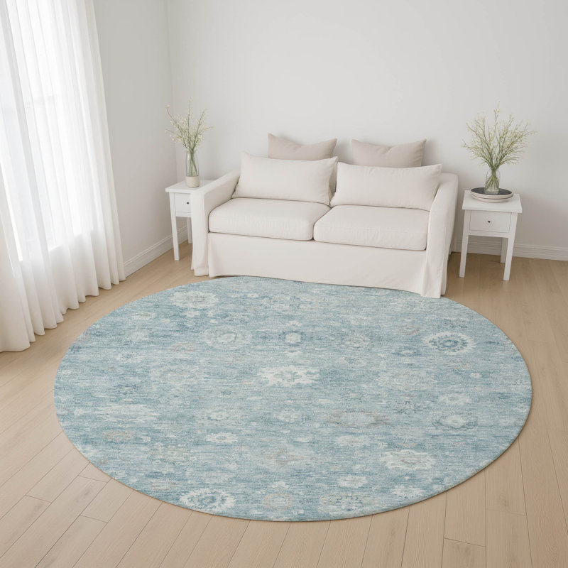 Tapis damassé de première qualité Verlin AMF1770, Rond 8 pi