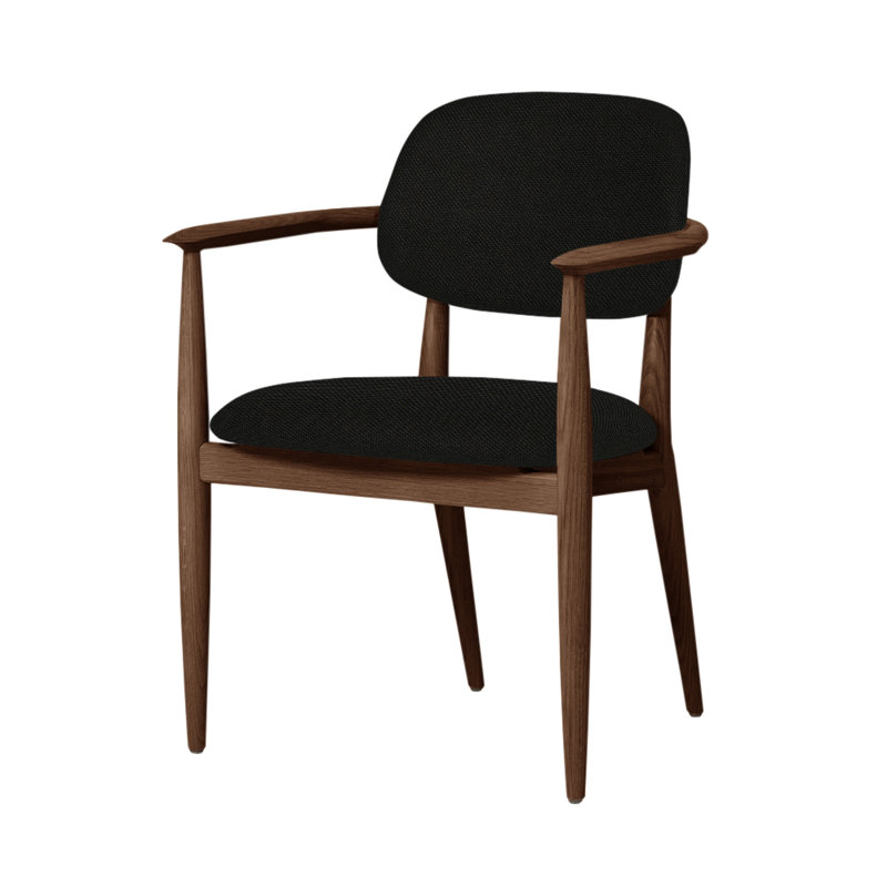 Slow Arm Chair, Natural Walnut, Canvas Natural