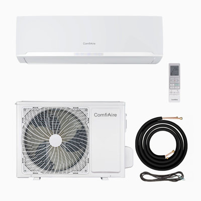 Comfiaire 12000 BTU Single Zone Mini-Split Air Conditioner Heat Pump With 25Ft Electrical Wire, 23.5 SEER2