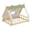 Lit de maison avec tente et éclairage-122259252-122259253