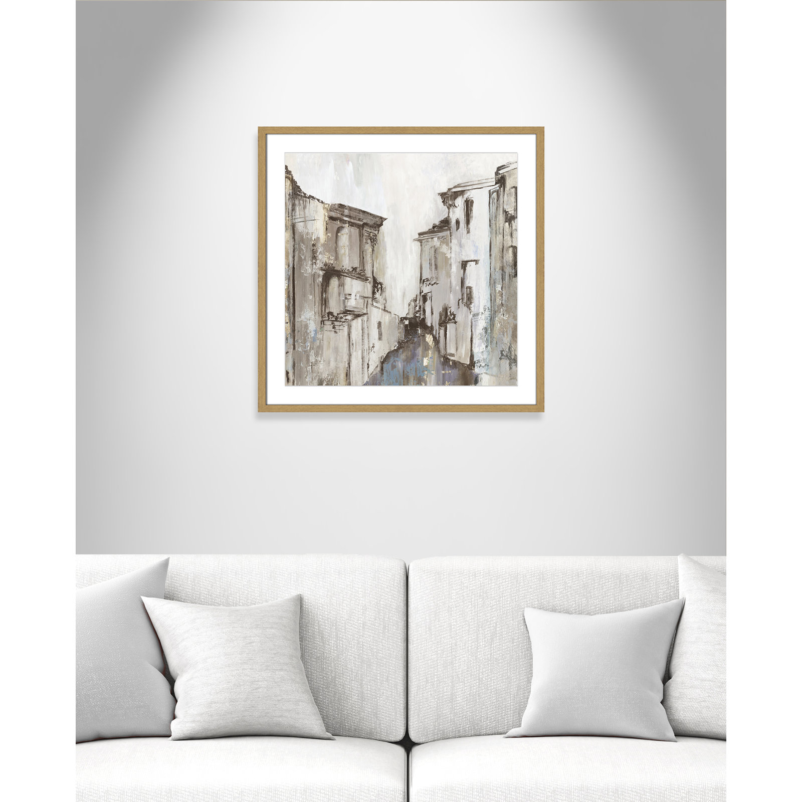 Daniella "Gothika" Painting by Allison Pearce, 28.75" H x 28.75" W, Natural Wood Grain