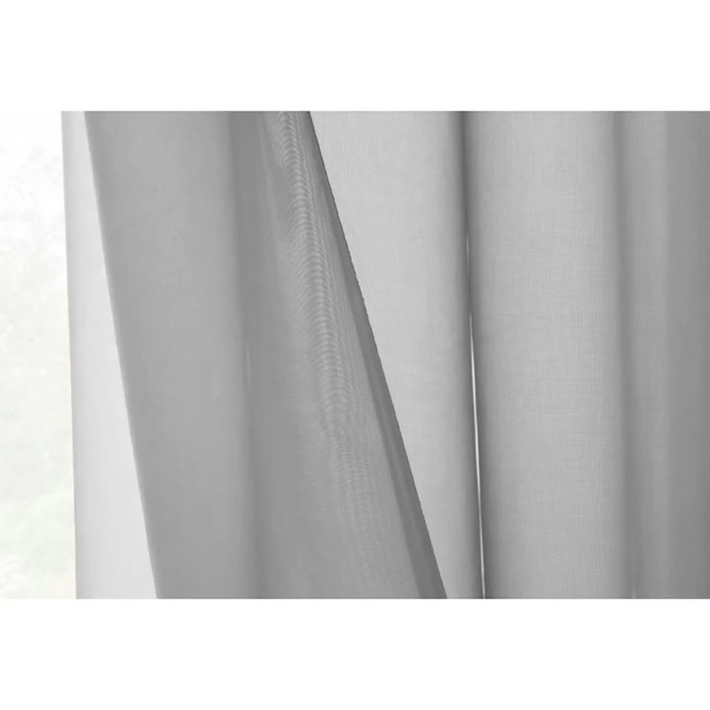Sheer Curtain Pair, Gray, 84" L x 59" W