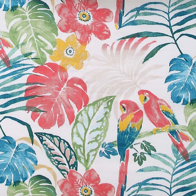 Coco Paradise Coastal Cotton Ring Stitch Floral Comforter, Queen Comforter + 2 Standard Shams