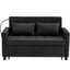 Canapé-lit coulissant de 56,9 po avec canapé-lit réversible, poches latérales, deux ports USB et support de téléphone pour le salon, noir-1872259721