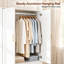 2 Piece White Wardrobe Set with 4 Doors, 6 Drawers and Gold-Tone Handles