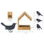 Olvera Wood Hanging Tray Bird Feeder