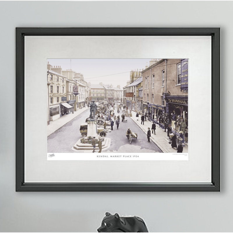 Kendal, Market Place 1924 by Francis Frith - Single Picture Frame Print, 45cm H x 60cm W x 2.3cm D