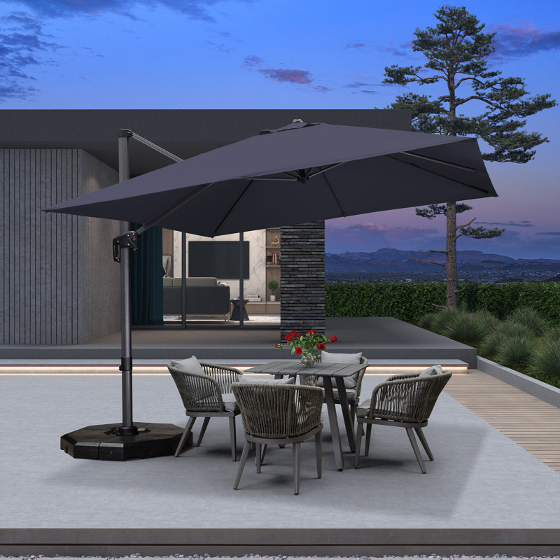Parasol en porte-à-faux 120 po Shanissa, Bleu marine