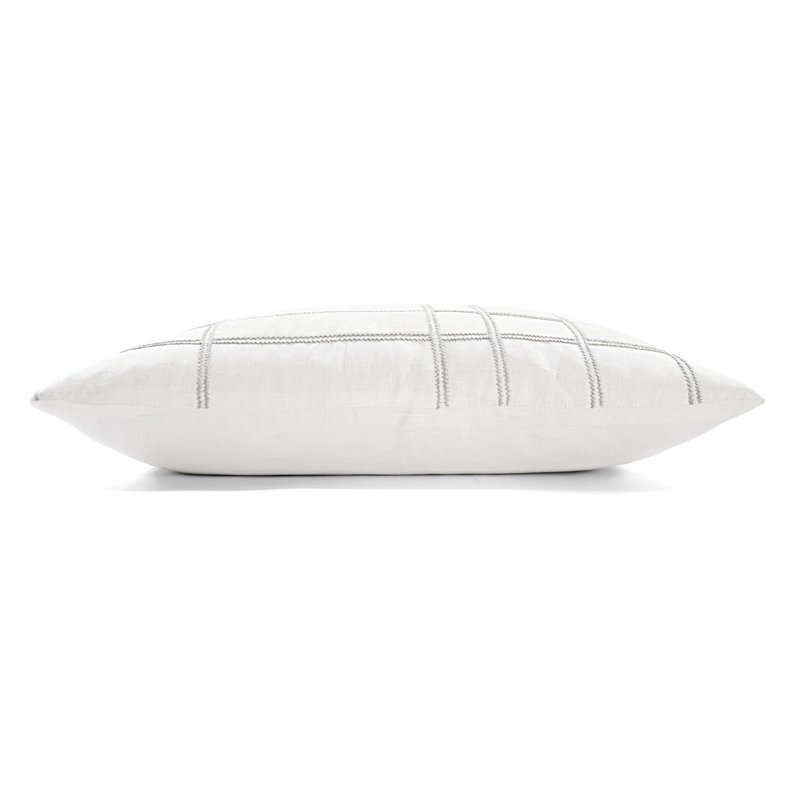 Rad Reversible Throw Pillow, 22"H x 22"W, Square, White Gray