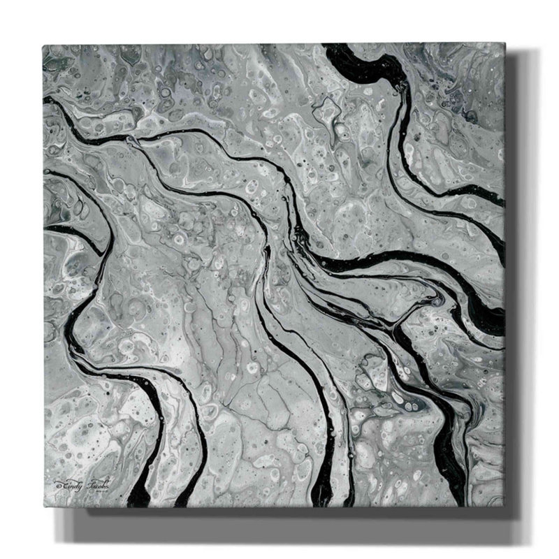 «Abstract In Grey V» par Cindy Jacobs, H 12 po x l 12 po x P 0,75 po
