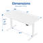 Bureau debout électrique réglable en hauteur de 63 pouces avec préréglage de la mémoire, bureau à domicile ergonomique assis-debout, bureau d'ordinateur avec crochets, blanc-1875506046-1875506047