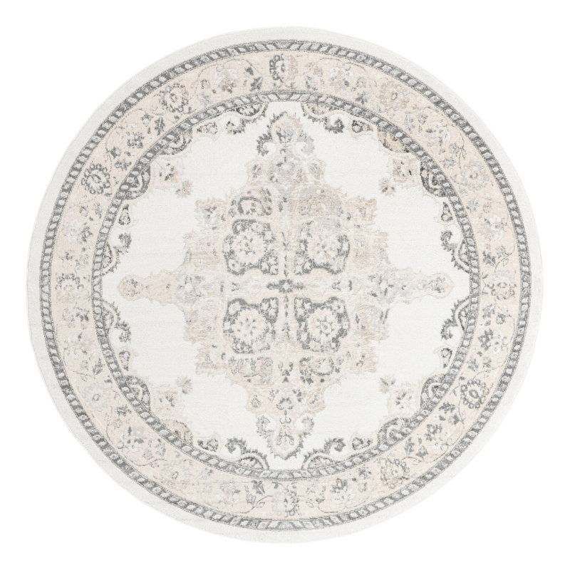 Anjelita Oriental Indoor Rug, Round 7'10"