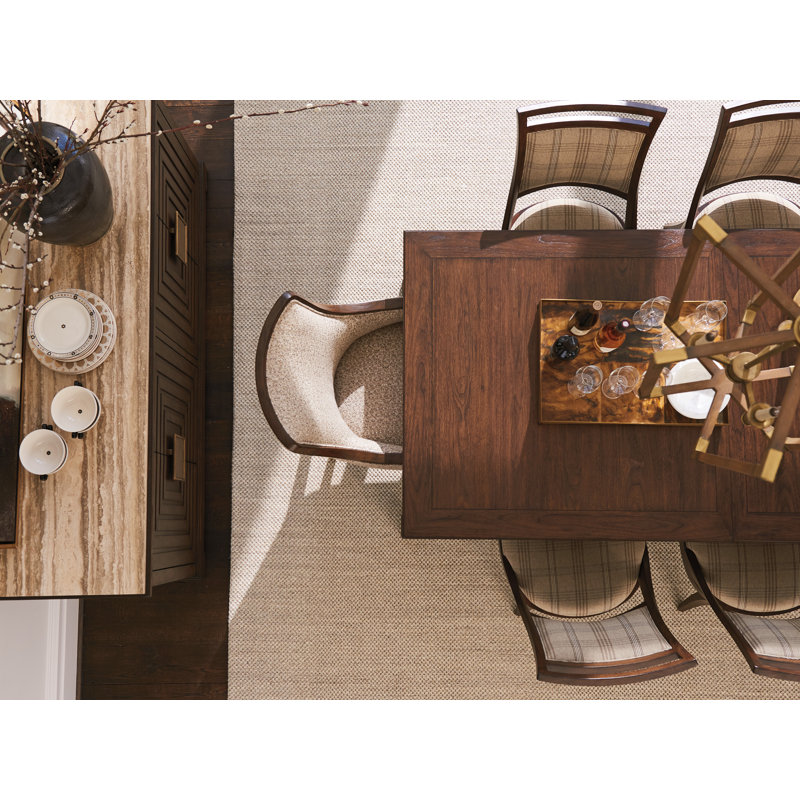 Elk Grove Mid-Century Modern Extendable Dining Table in Brown