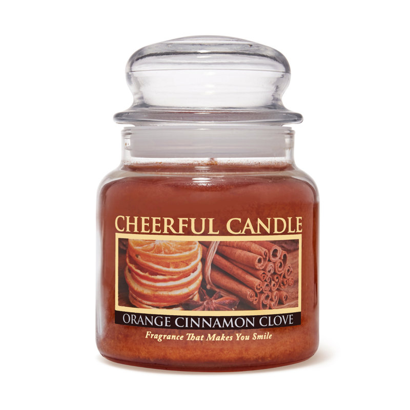 Bougie orange parfumée cannelle parfumée clou de girofle