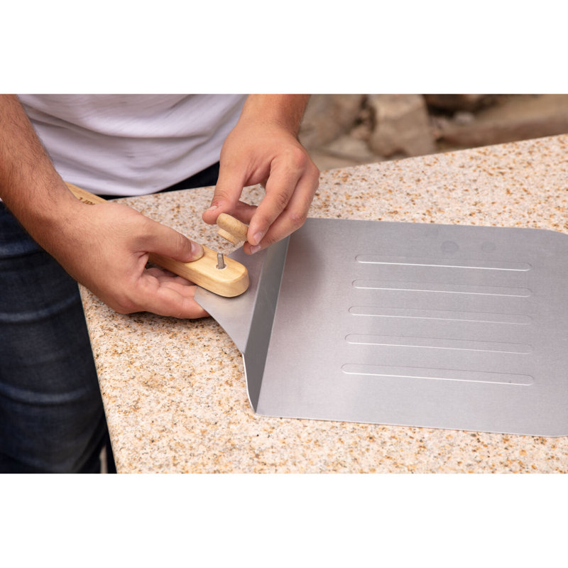 12-In Aluminum Pizza Peel, 2.75" H x 12" W x 24" L