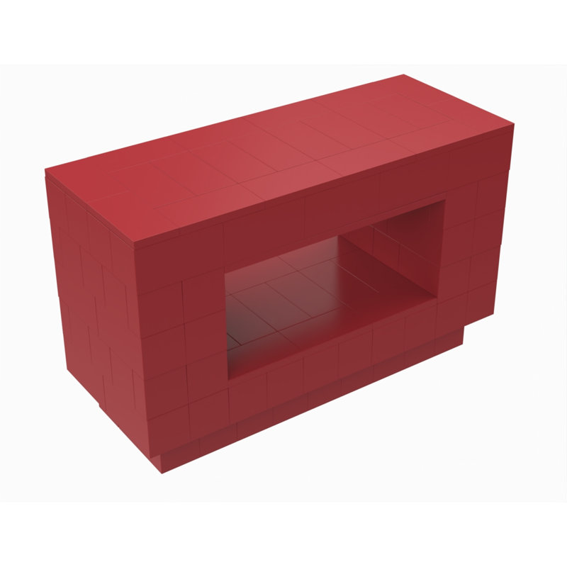EverBlock Rectangle Conference Table, Red