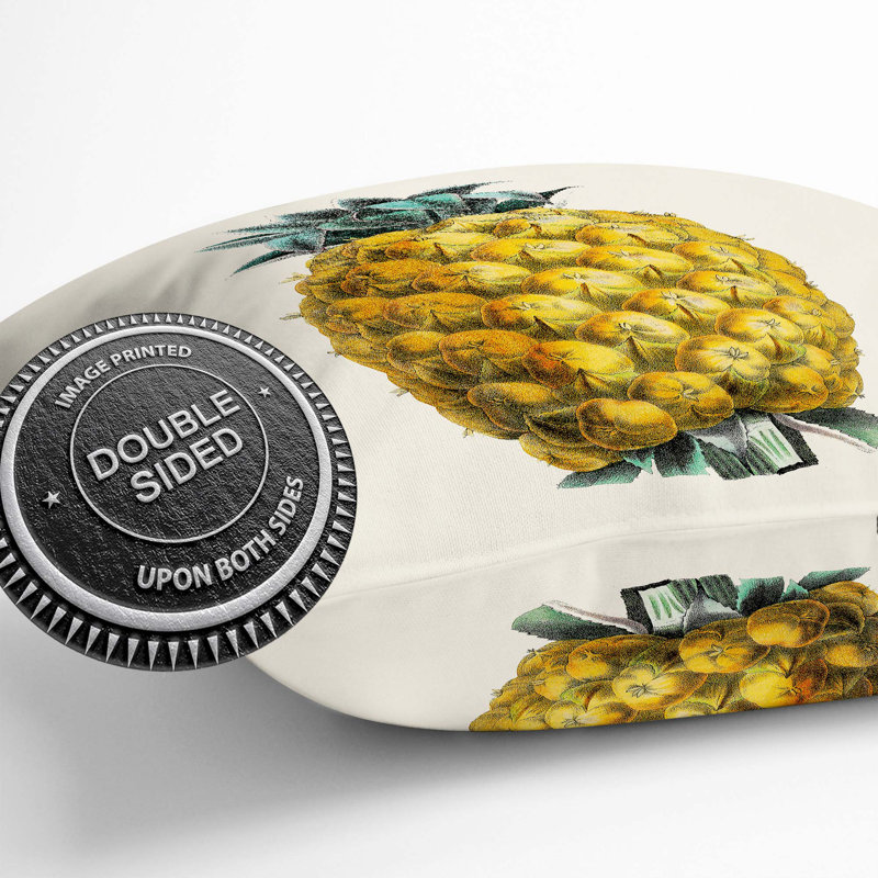 Illustration of a Pineapple Cushion with Filling, 40cm H x 40cm W x 15cm D