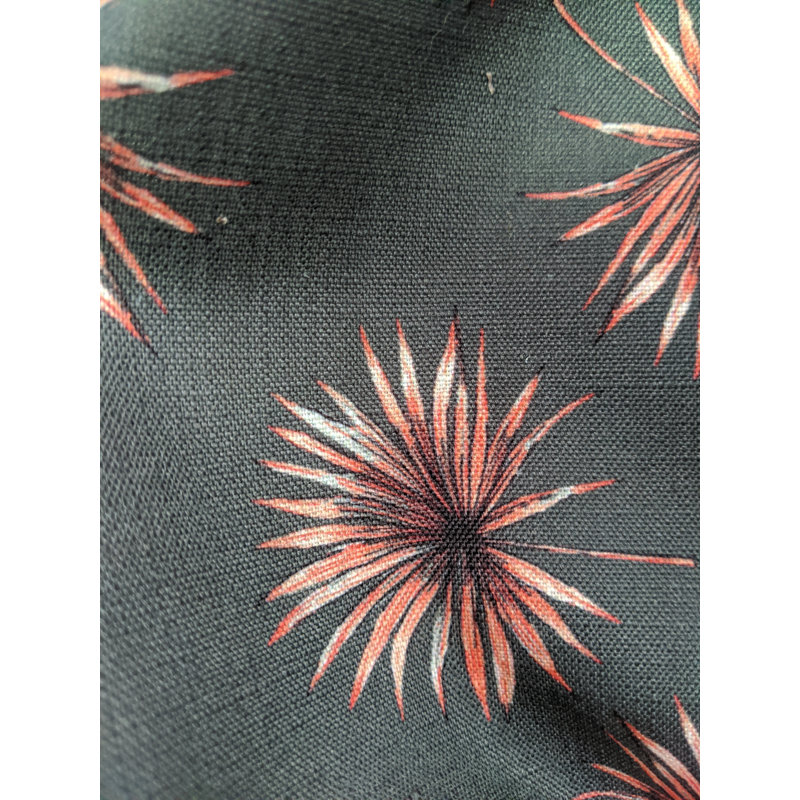 Tissu antilles, Gris / orange