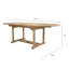 Anjelica Oval Teak Extendable Outdoor Dining Table With Umbrella Hole , 180cm cm W 100cm cm D