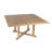 Barbados Square Teak Solid Wood Outdoor Dining Table Umbrella Hole , 60 " W 60 " D