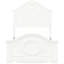Lit simple au fini blanc classique, style traditionnel, lit en bois avec rails
