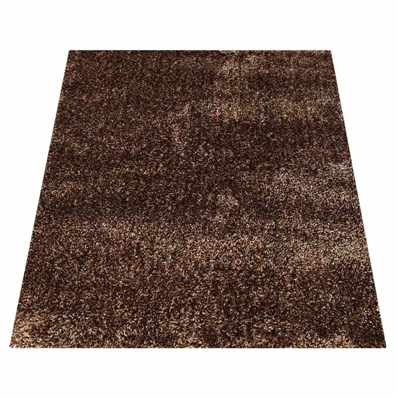 Stiner Hand Tufted Shag Polyester Eco-Friendly Area Rugs - 5' x 8', Rectangle, Beige Brown Color, Plain Solid Design, High Pile Thick Handmade Anti Skid Area Rugs for Living Room, Bed Room
